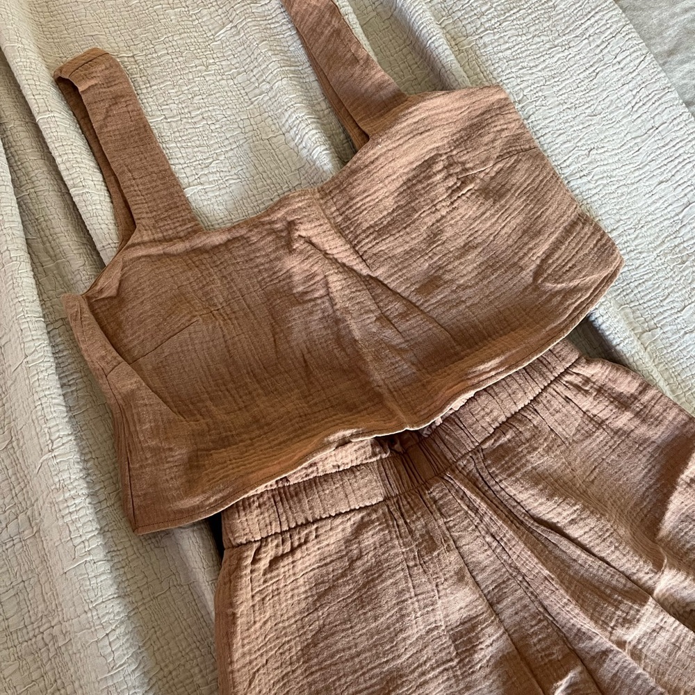 Beachy Gauze Shorts & Tank Set